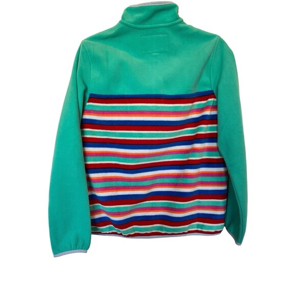 Lands End Fleece 1/4 Snap Henley Womens Size S 6-8 Long Sleeve Green Poc… - Picture 2 of 7